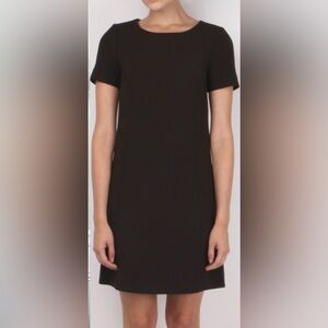 PESERICO Black Dress Short Sleeve Shift Casual Business Sz 10